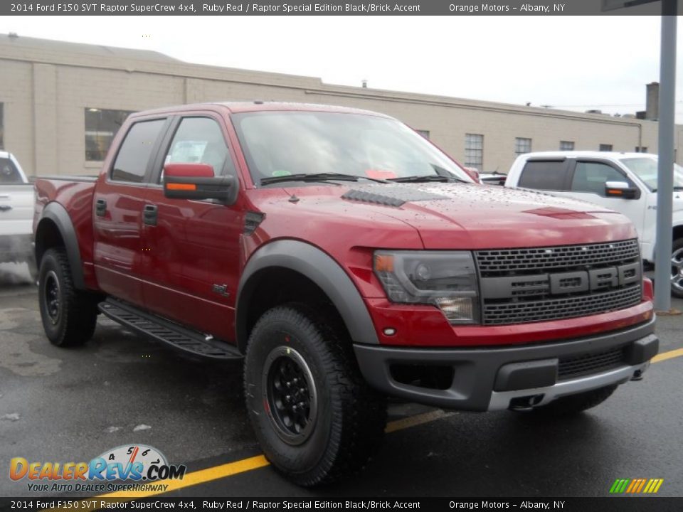2014 Ford F150 SVT Raptor SuperCrew 4x4 Ruby Red / Raptor Special Edition Black/Brick Accent Photo #3
