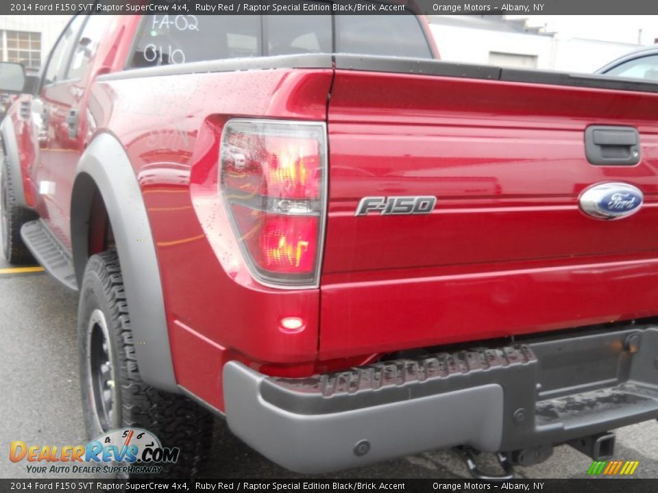2014 Ford F150 SVT Raptor SuperCrew 4x4 Ruby Red / Raptor Special Edition Black/Brick Accent Photo #10