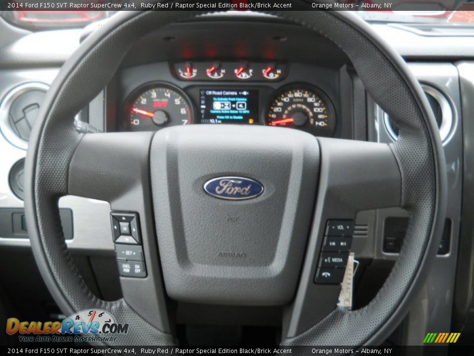 2014 Ford F150 SVT Raptor SuperCrew 4x4 Steering Wheel Photo #29