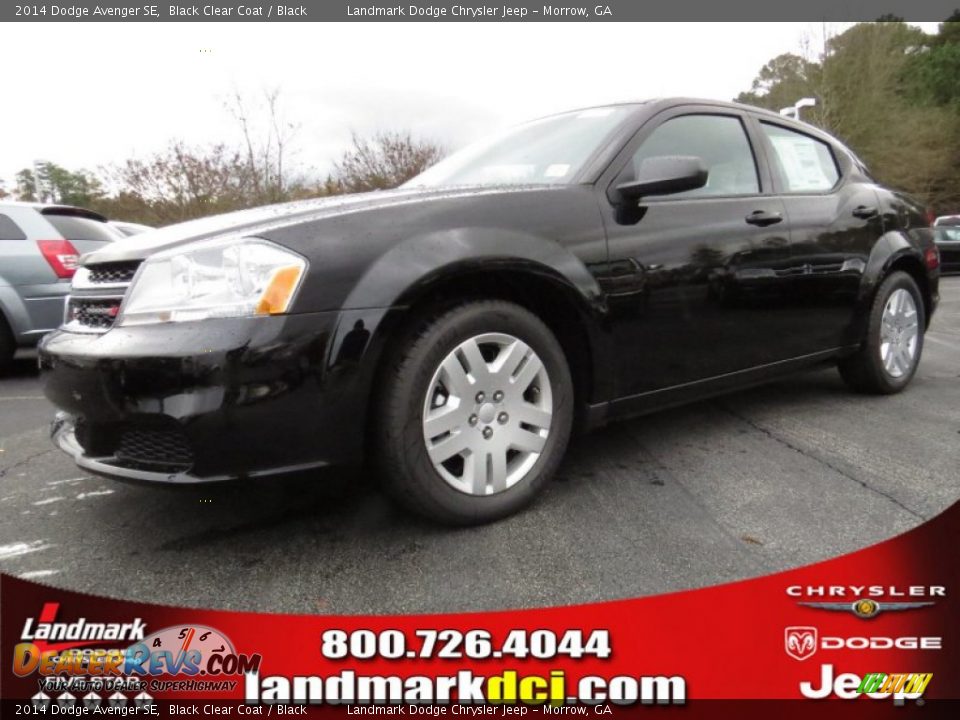 2014 Dodge Avenger SE Black Clear Coat / Black Photo #1