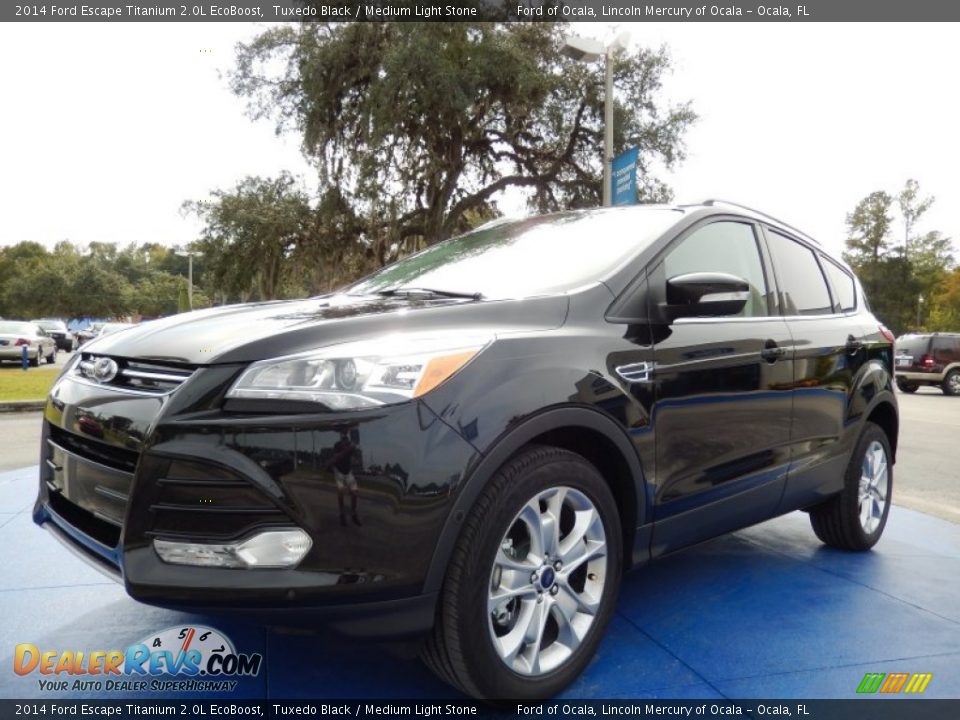 2014 Ford Escape Titanium 2.0L EcoBoost Tuxedo Black / Medium Light Stone Photo #1
