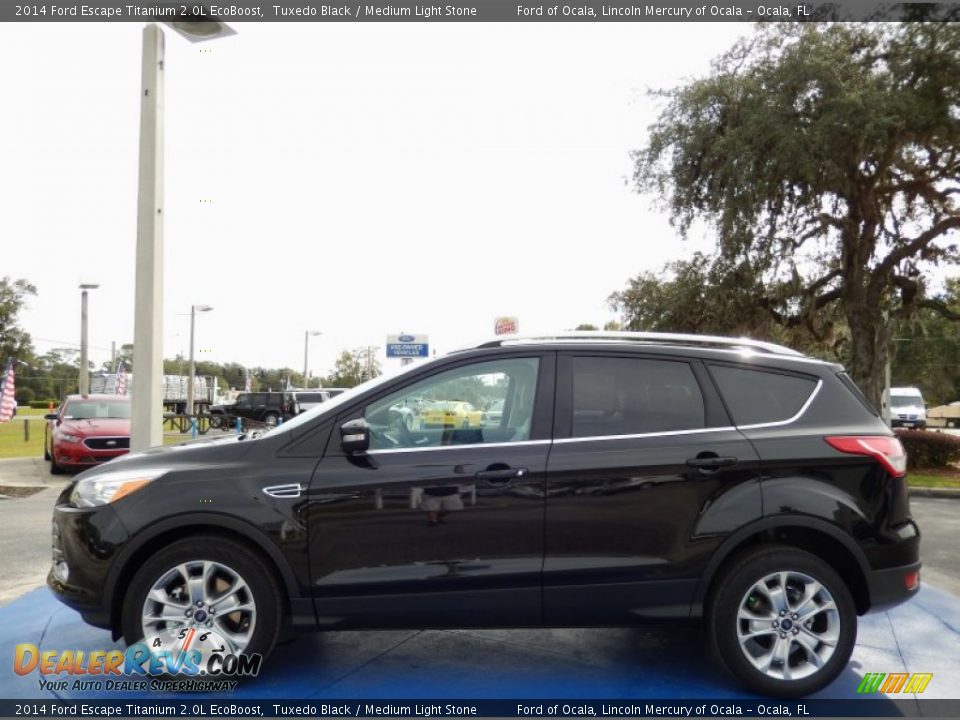 2014 Ford Escape Titanium 2.0L EcoBoost Tuxedo Black / Medium Light Stone Photo #2