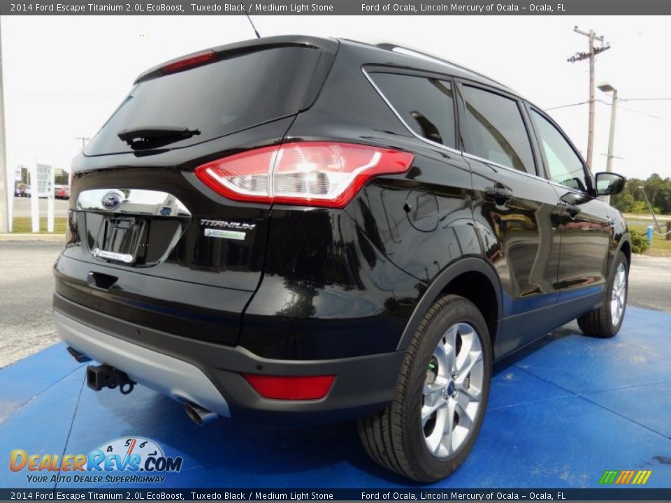 2014 Ford Escape Titanium 2.0L EcoBoost Tuxedo Black / Medium Light Stone Photo #3