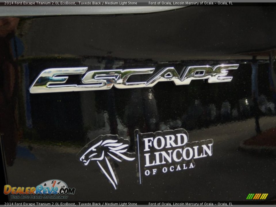 2014 Ford Escape Titanium 2.0L EcoBoost Tuxedo Black / Medium Light Stone Photo #4