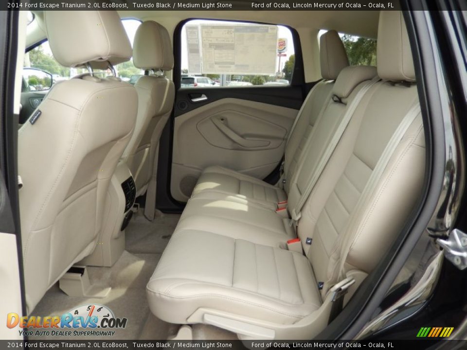 2014 Ford Escape Titanium 2.0L EcoBoost Tuxedo Black / Medium Light Stone Photo #7