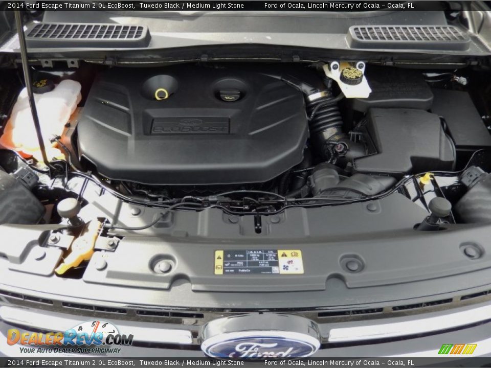 2014 Ford Escape Titanium 2.0L EcoBoost Tuxedo Black / Medium Light Stone Photo #11