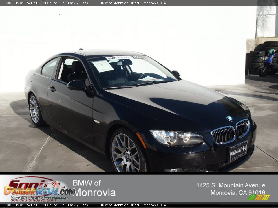 2009 BMW 3 Series 328i Coupe Jet Black / Black Photo #1