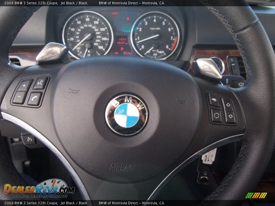 2009 BMW 3 Series 328i Coupe Jet Black / Black Photo #20