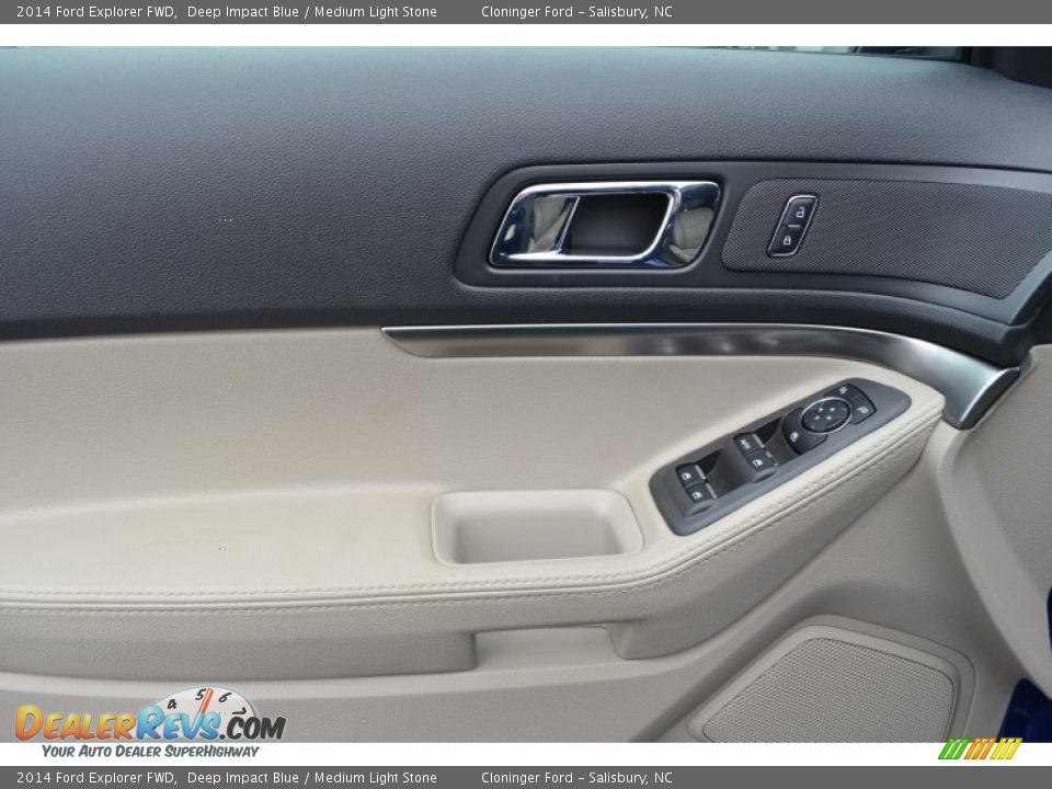 2014 Ford Explorer FWD Deep Impact Blue / Medium Light Stone Photo #4