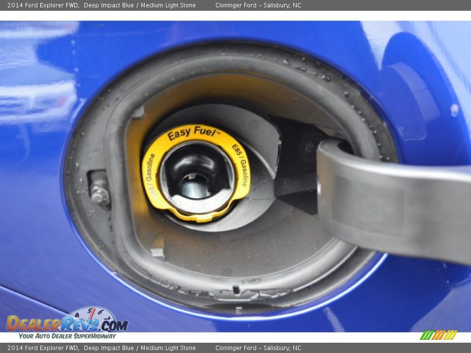 2014 Ford Explorer FWD Deep Impact Blue / Medium Light Stone Photo #11