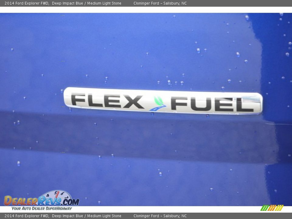 2014 Ford Explorer FWD Deep Impact Blue / Medium Light Stone Photo #12