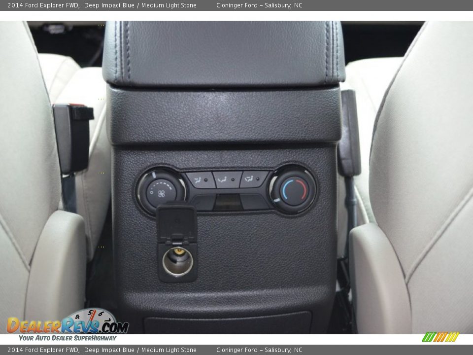 2014 Ford Explorer FWD Deep Impact Blue / Medium Light Stone Photo #13