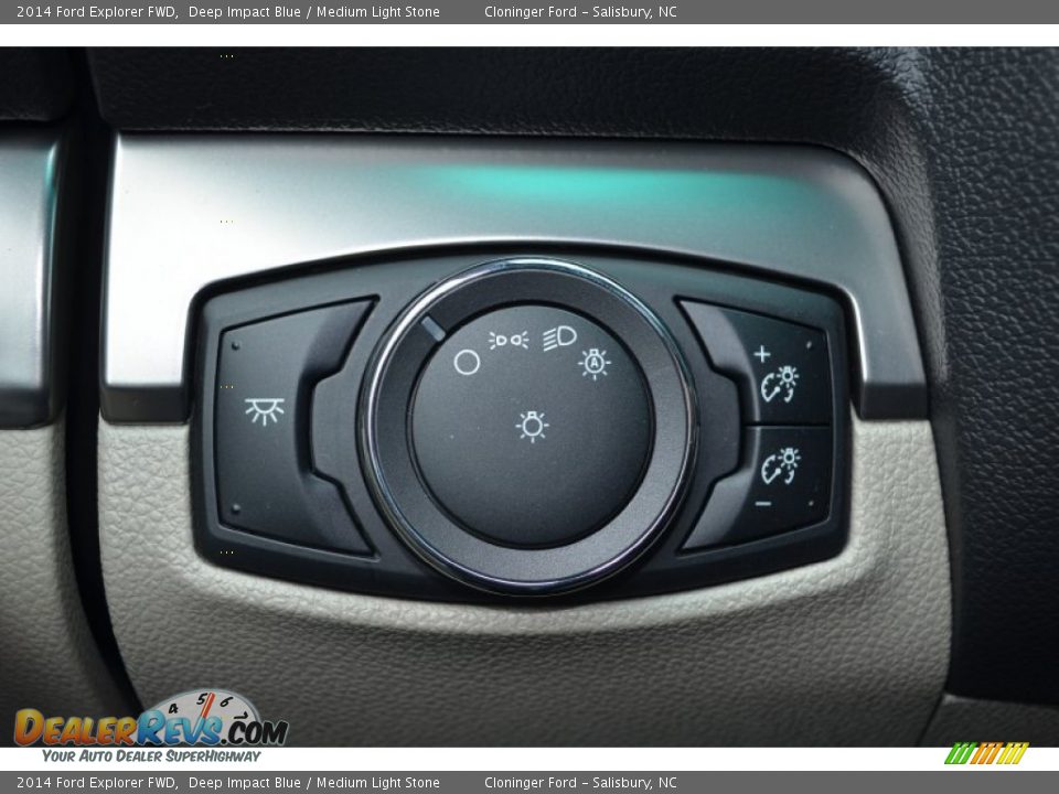 2014 Ford Explorer FWD Deep Impact Blue / Medium Light Stone Photo #24