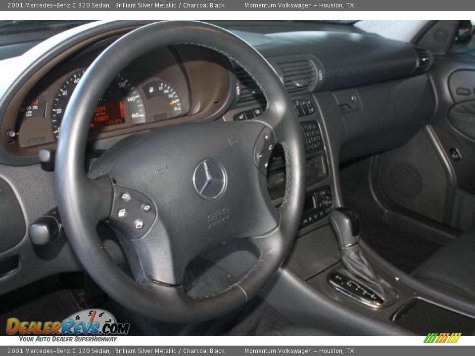 2001 Mercedes-Benz C 320 Sedan Brilliant Silver Metallic / Charcoal Black Photo #15