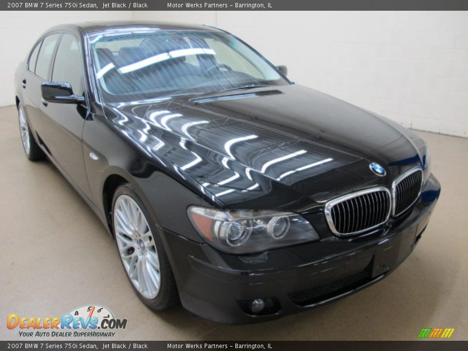 2007 BMW 7 Series 750i Sedan Jet Black / Black Photo #1