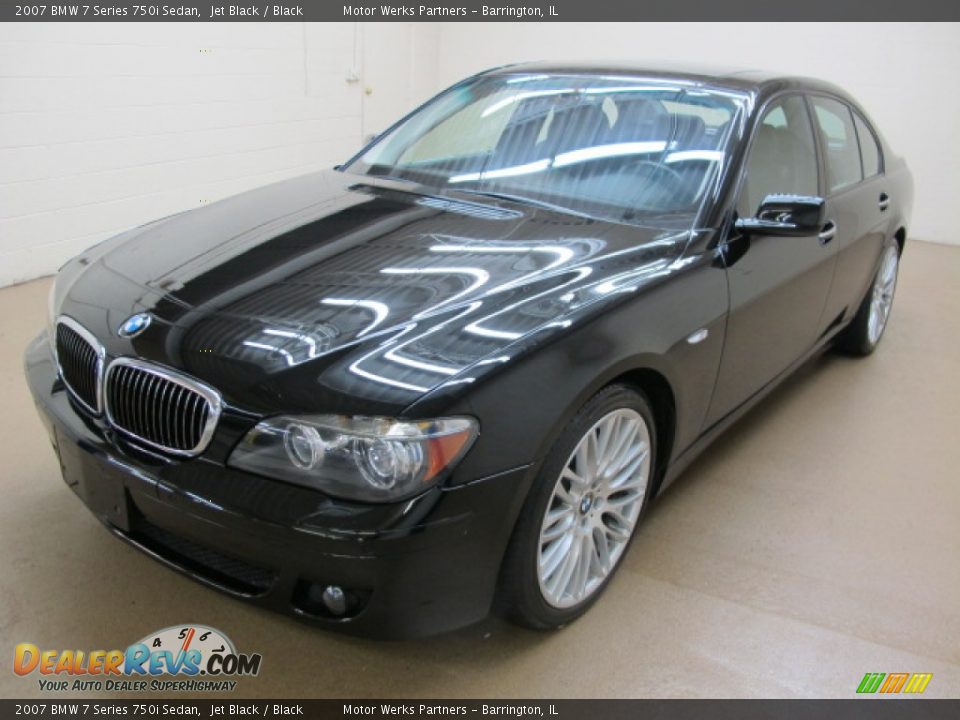 2007 BMW 7 Series 750i Sedan Jet Black / Black Photo #4