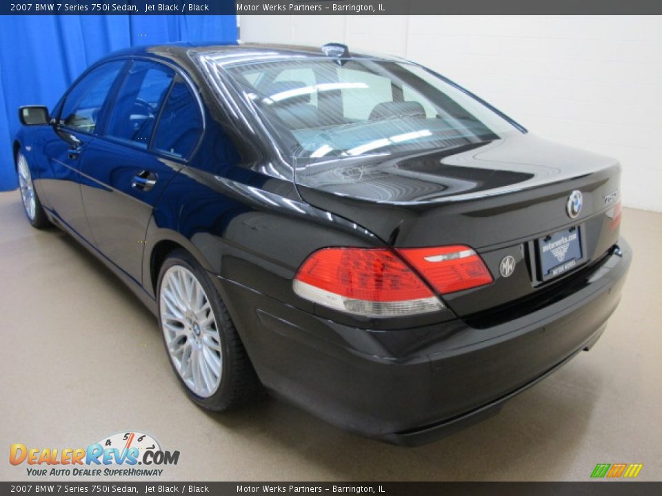 2007 BMW 7 Series 750i Sedan Jet Black / Black Photo #6