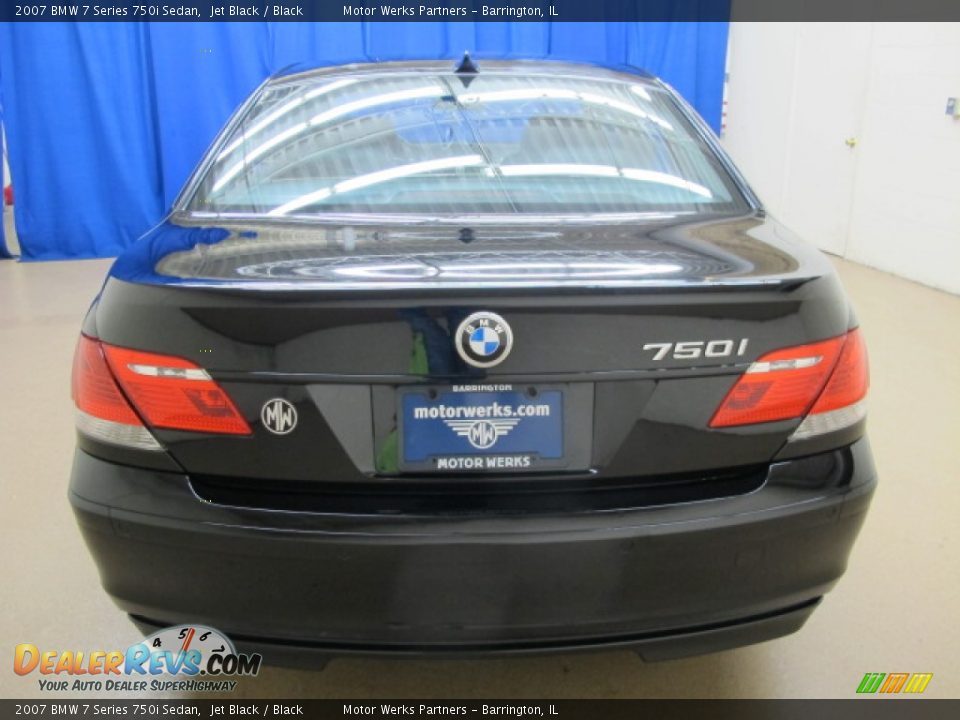 2007 BMW 7 Series 750i Sedan Jet Black / Black Photo #7