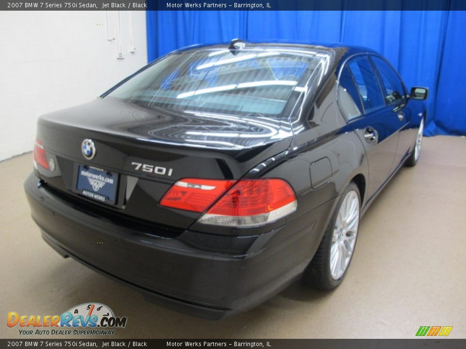 2007 BMW 7 Series 750i Sedan Jet Black / Black Photo #9