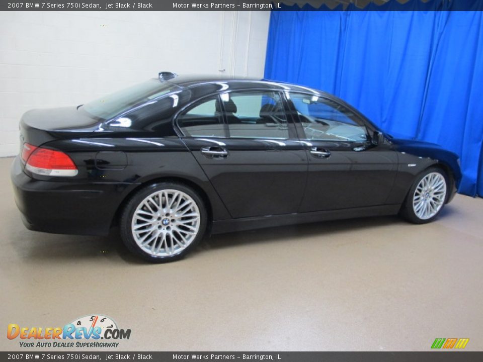 2007 BMW 7 Series 750i Sedan Jet Black / Black Photo #10
