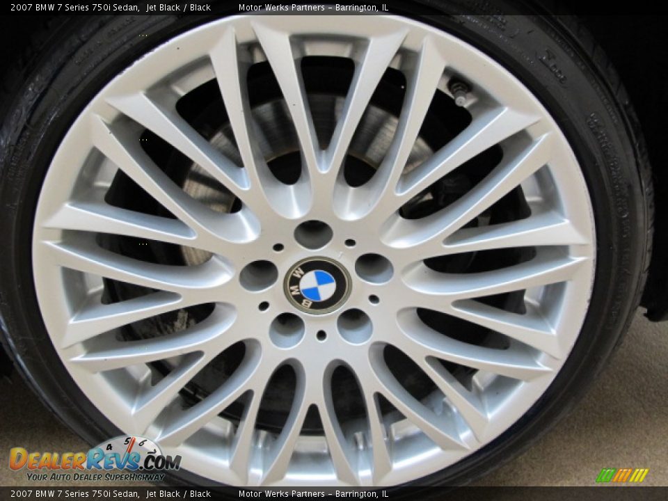 2007 BMW 7 Series 750i Sedan Jet Black / Black Photo #14