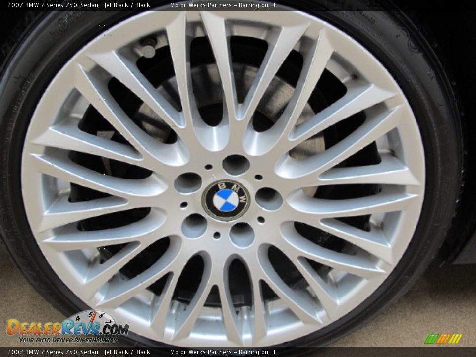 2007 BMW 7 Series 750i Sedan Jet Black / Black Photo #15
