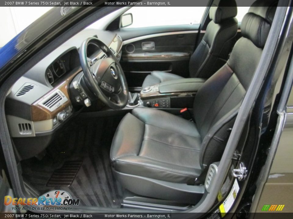2007 BMW 7 Series 750i Sedan Jet Black / Black Photo #17