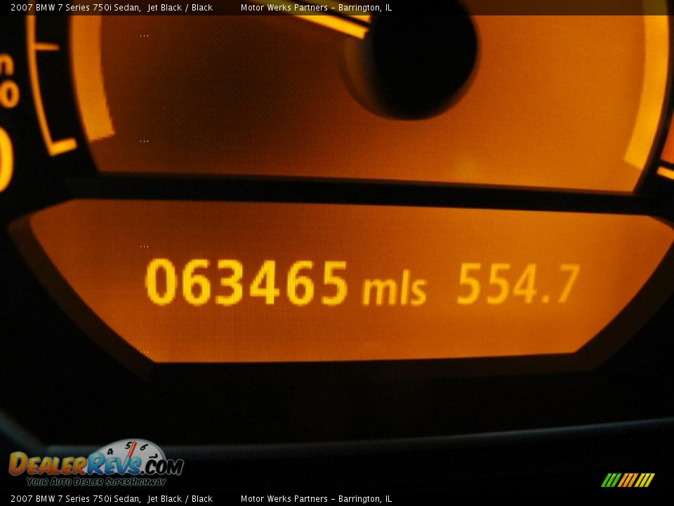 2007 BMW 7 Series 750i Sedan Jet Black / Black Photo #30