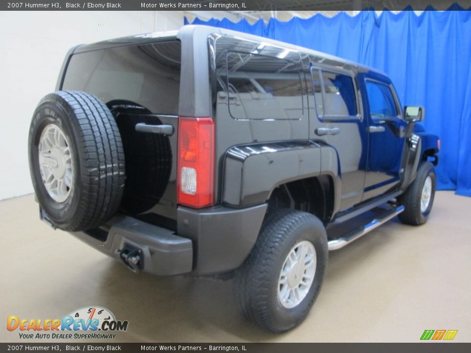 2007 Hummer H3 Black / Ebony Black Photo #9