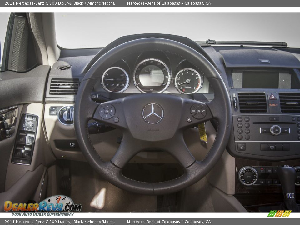 2011 Mercedes-Benz C 300 Luxury Black / Almond/Mocha Photo #14