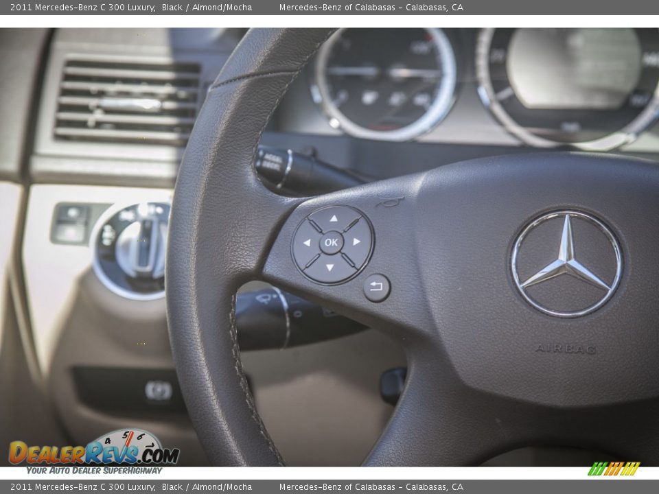 2011 Mercedes-Benz C 300 Luxury Black / Almond/Mocha Photo #16