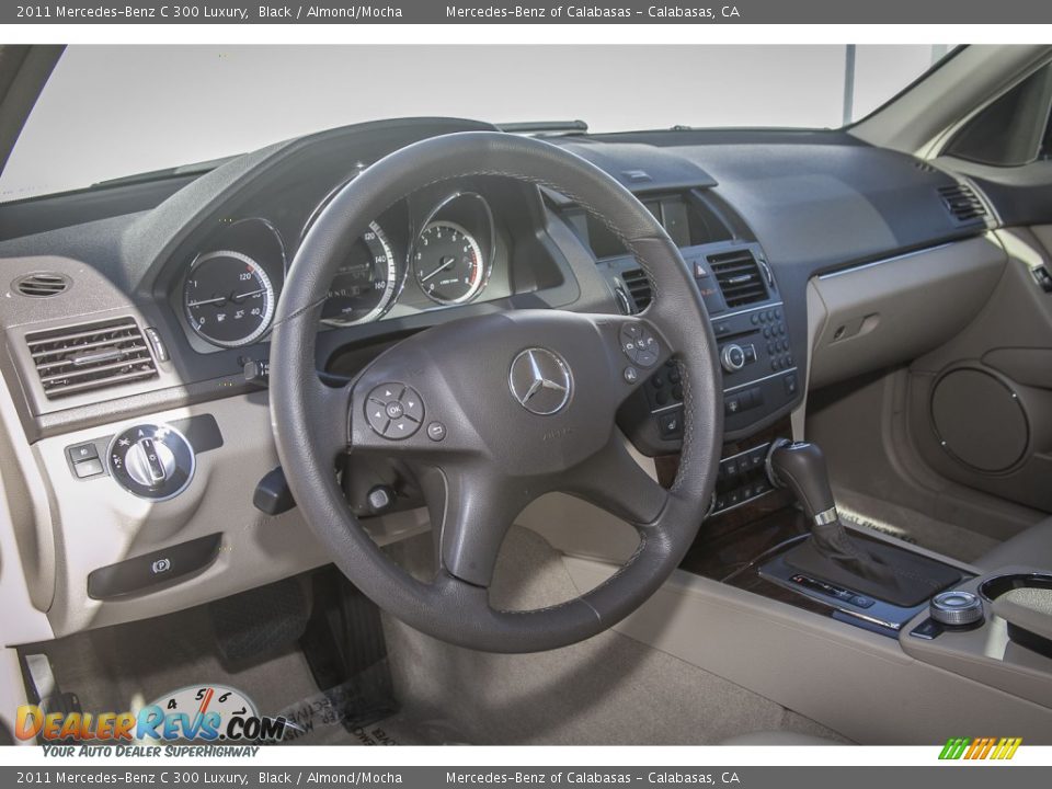 2011 Mercedes-Benz C 300 Luxury Black / Almond/Mocha Photo #17