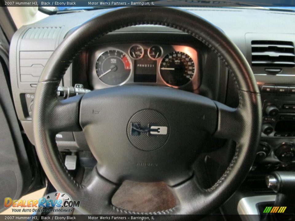 2007 Hummer H3 Black / Ebony Black Photo #34