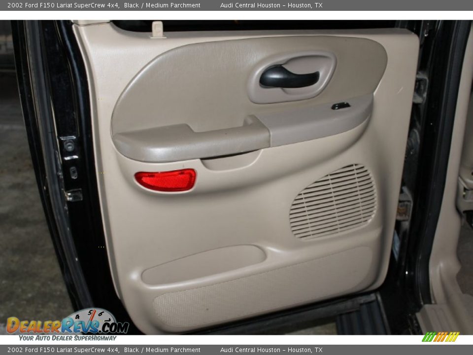 2002 Ford F150 Lariat SuperCrew 4x4 Black / Medium Parchment Photo #18