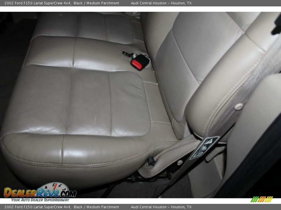 2002 Ford F150 Lariat SuperCrew 4x4 Black / Medium Parchment Photo #19
