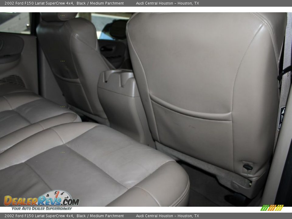 2002 Ford F150 Lariat SuperCrew 4x4 Black / Medium Parchment Photo #23