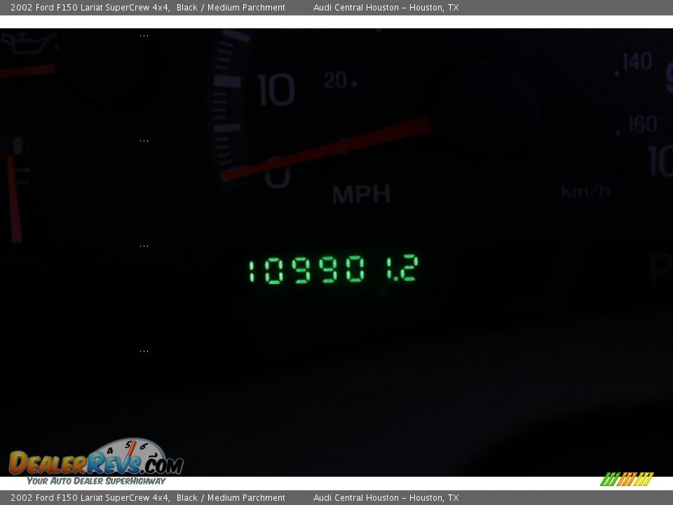 2002 Ford F150 Lariat SuperCrew 4x4 Black / Medium Parchment Photo #27