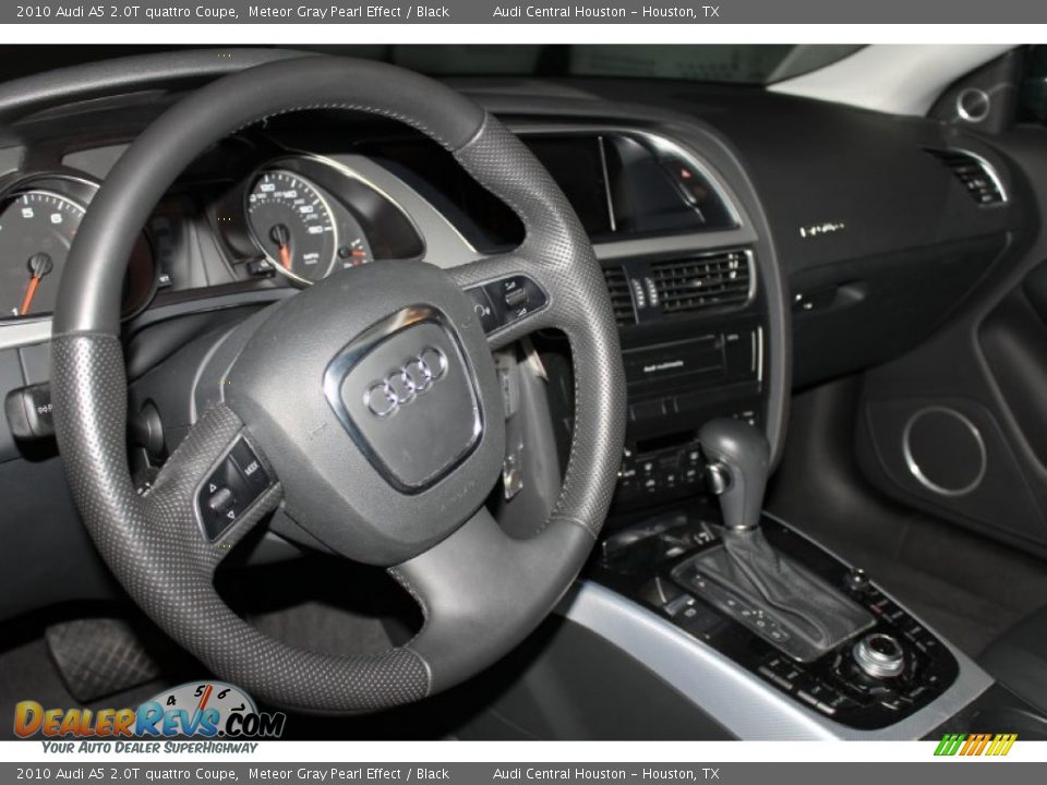 2010 Audi A5 2.0T quattro Coupe Meteor Gray Pearl Effect / Black Photo #13
