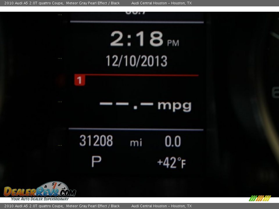 2010 Audi A5 2.0T quattro Coupe Meteor Gray Pearl Effect / Black Photo #32