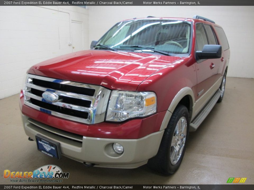 2007 Ford Expedition EL Eddie Bauer 4x4 Redfire Metallic / Charcoal Black/Camel Photo #4