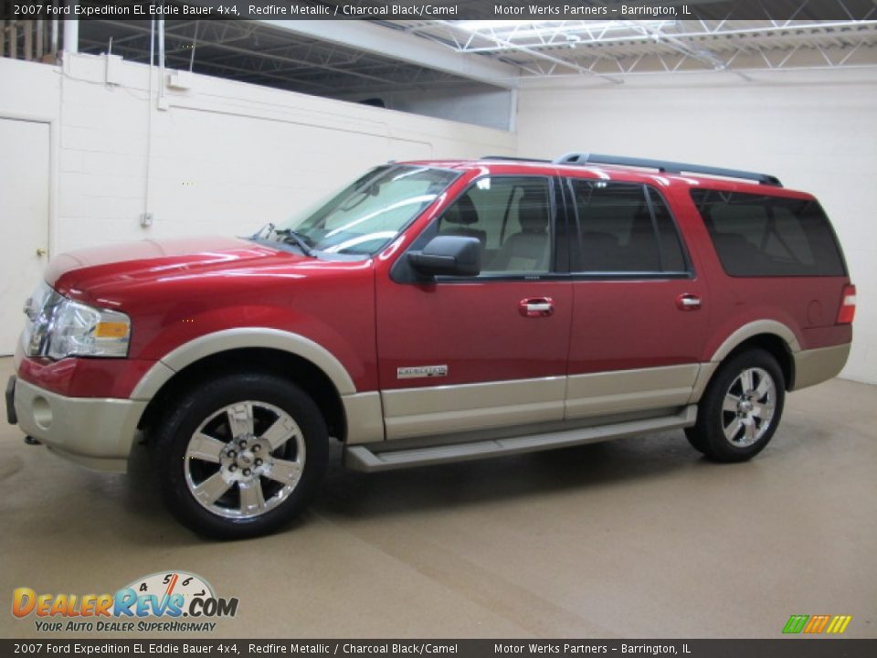 2007 Ford Expedition EL Eddie Bauer 4x4 Redfire Metallic / Charcoal Black/Camel Photo #5