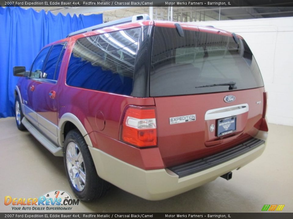 2007 Ford Expedition EL Eddie Bauer 4x4 Redfire Metallic / Charcoal Black/Camel Photo #6