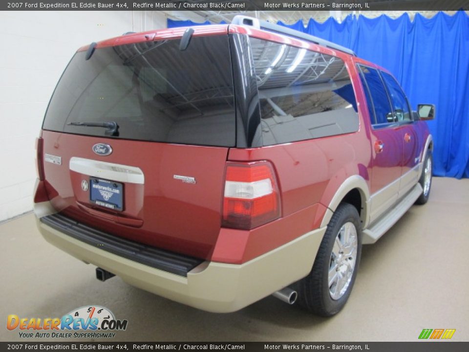 2007 Ford Expedition EL Eddie Bauer 4x4 Redfire Metallic / Charcoal Black/Camel Photo #9