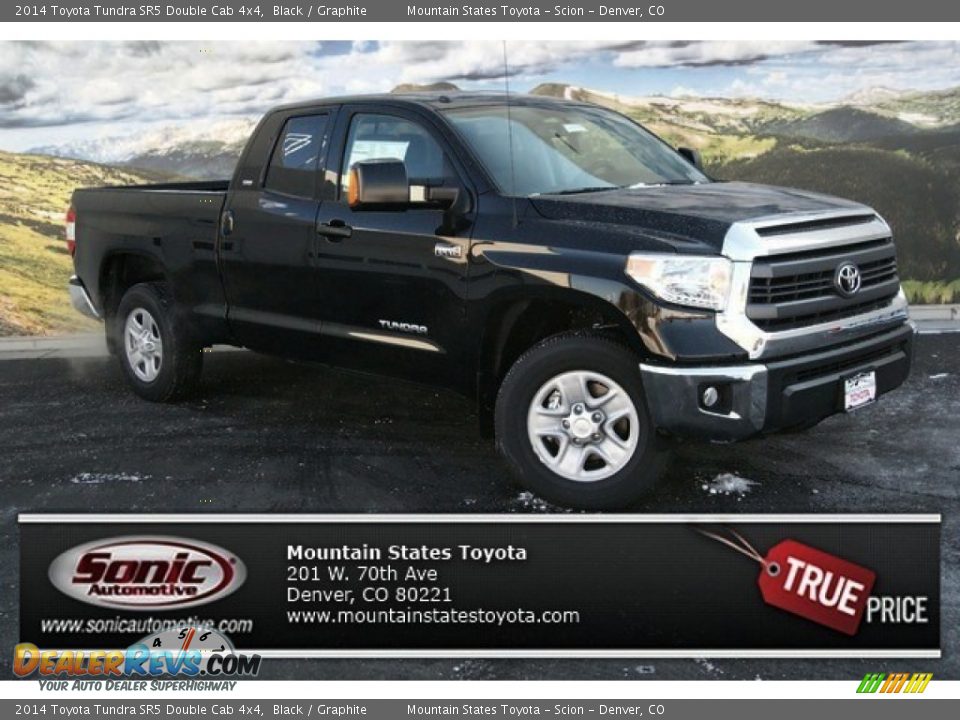 2014 Toyota Tundra SR5 Double Cab 4x4 Black / Graphite Photo #1