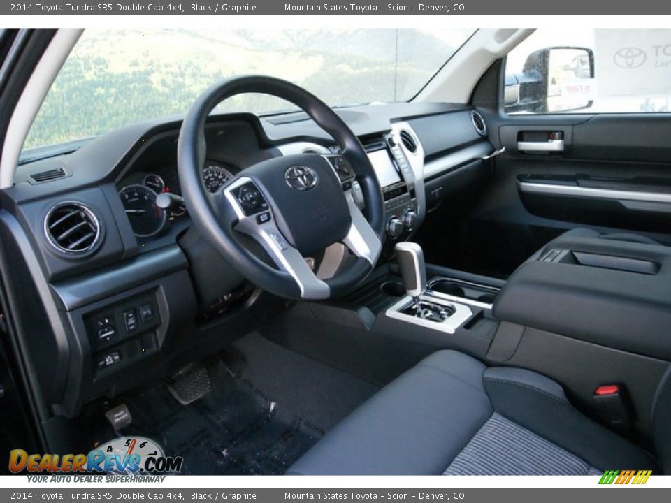 2014 Toyota Tundra SR5 Double Cab 4x4 Black / Graphite Photo #5