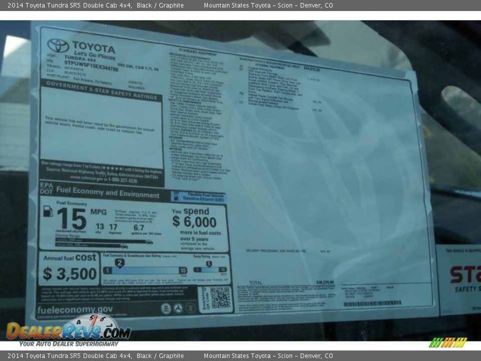 2014 Toyota Tundra SR5 Double Cab 4x4 Black / Graphite Photo #10