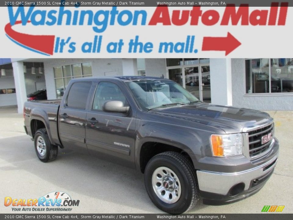 2010 GMC Sierra 1500 SL Crew Cab 4x4 Storm Gray Metallic / Dark Titanium Photo #1