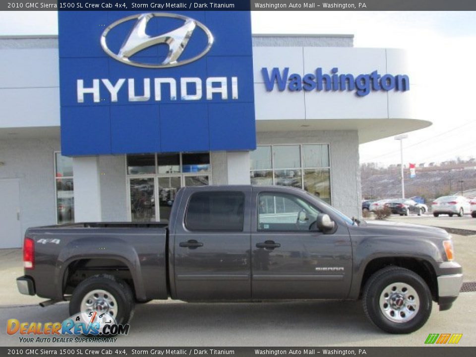 2010 GMC Sierra 1500 SL Crew Cab 4x4 Storm Gray Metallic / Dark Titanium Photo #2