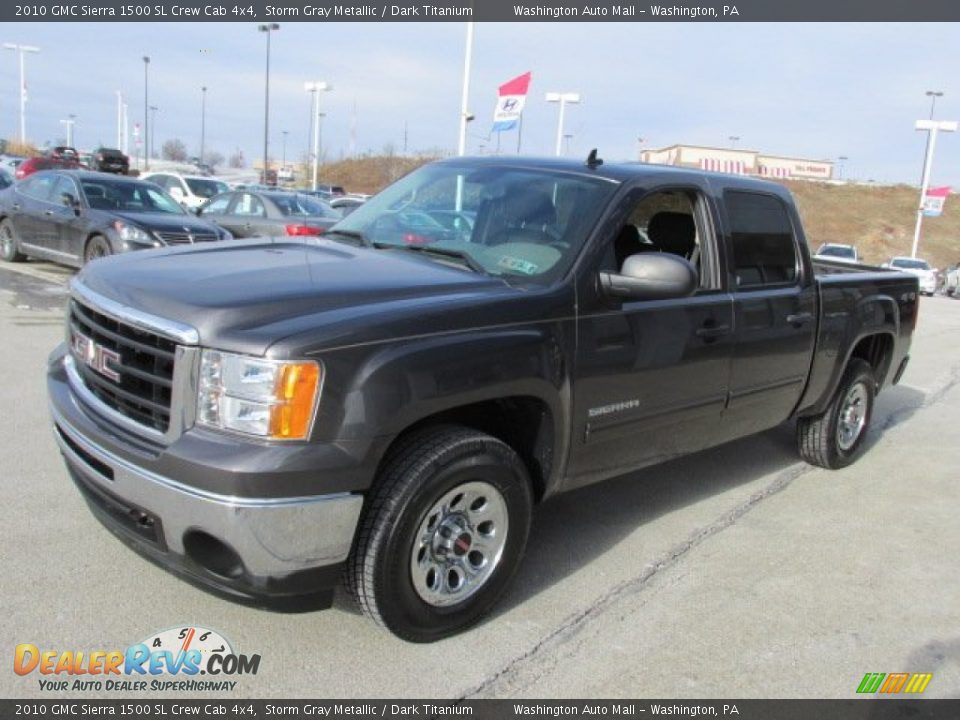 2010 GMC Sierra 1500 SL Crew Cab 4x4 Storm Gray Metallic / Dark Titanium Photo #6