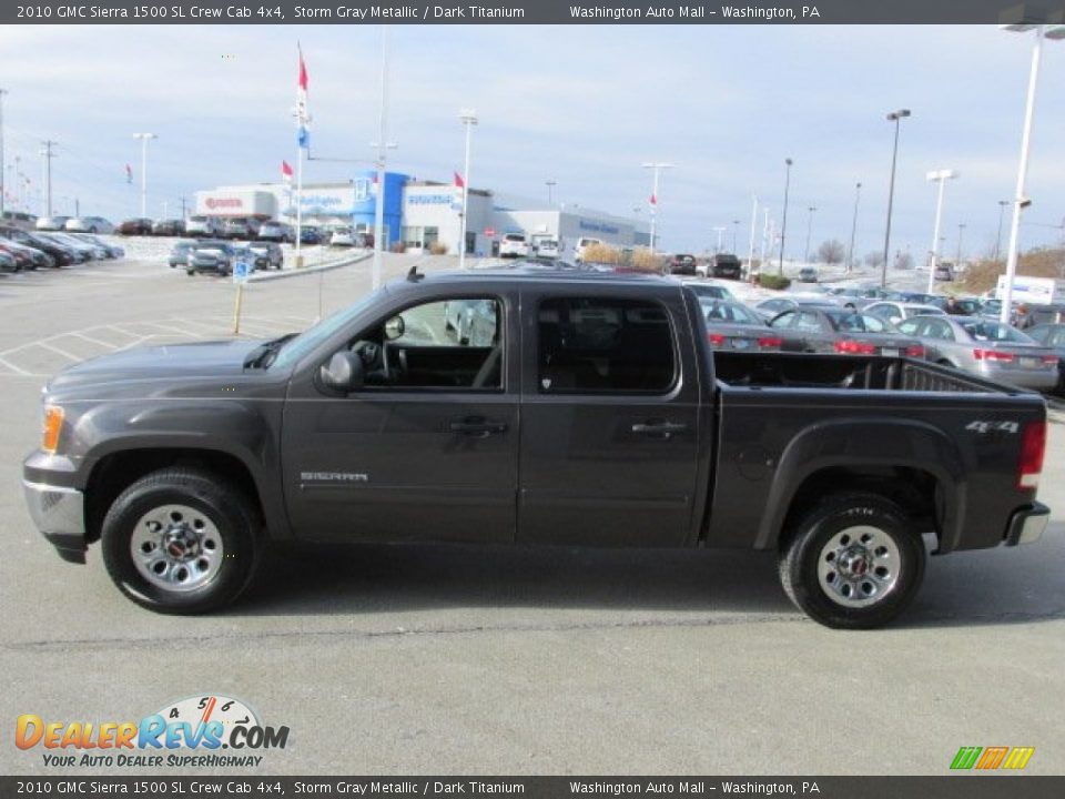 2010 GMC Sierra 1500 SL Crew Cab 4x4 Storm Gray Metallic / Dark Titanium Photo #7